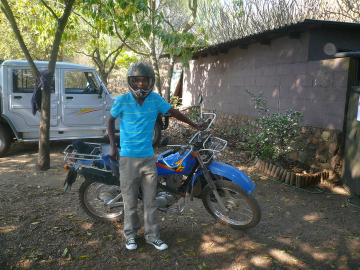Blue HEAL Motor Bike